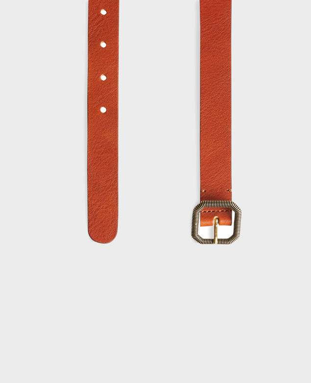 Cinturón fino de cuero 7023 29 dark orange