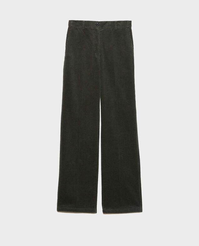 BLANDINE - Pantalón recto de pana 8817 58 darkgreen