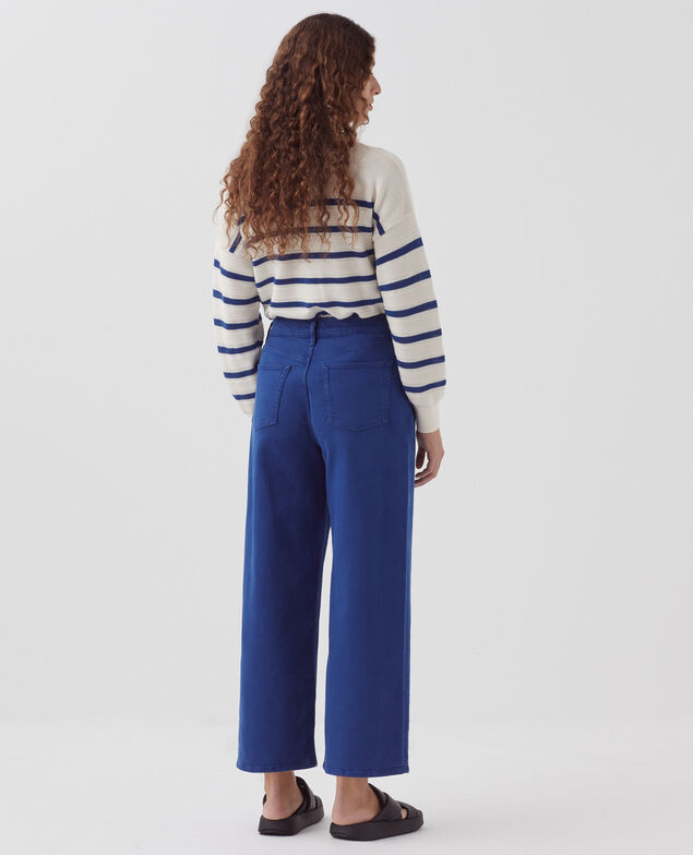 EMY - Jeans cropped wide leg H660 sodalite blue