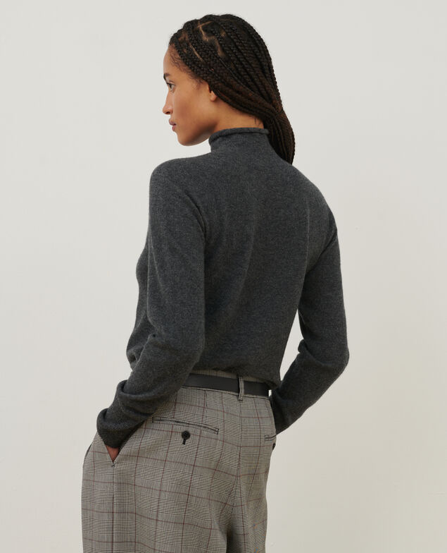 Jersey de cachemir A082 lt charcoal grey 3wju124w23