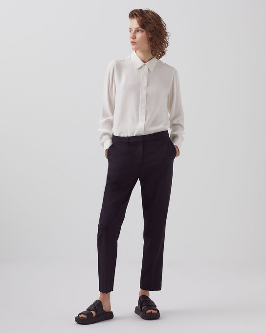 SIBYLLE - Camisa de seda OPTICAL WHITE