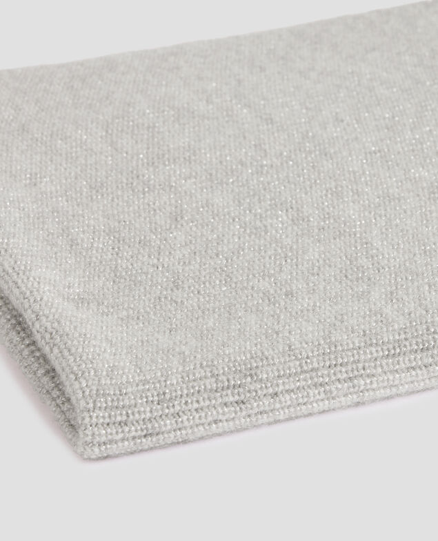 Bufanda tubular de cachemir mezclado I025 ashen gray lurex