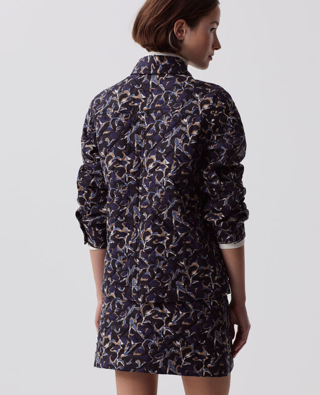 Chaqueta acolchada de algodón I686 new fl ikat navy