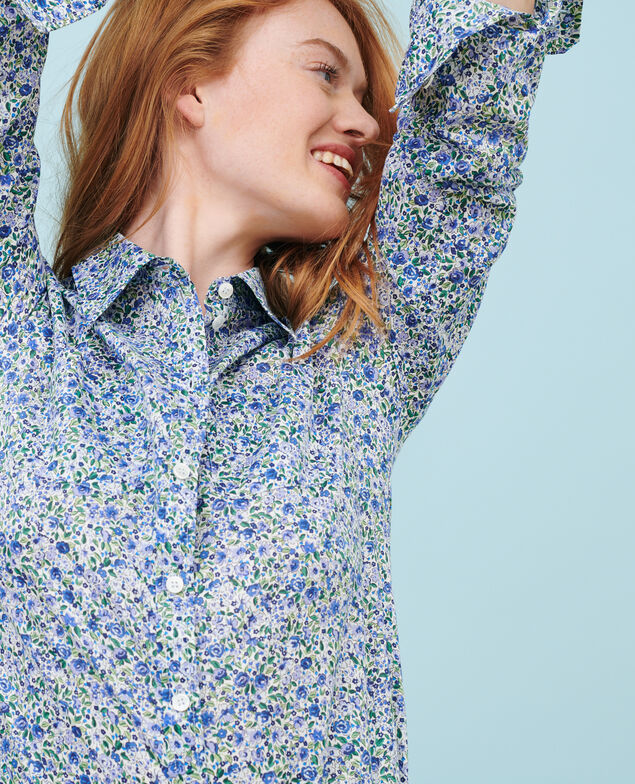 Camisa de algodón 92 print blue
