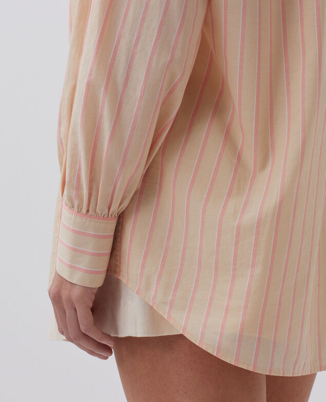 Camisa túnica de algodón 0470 apricot stripe