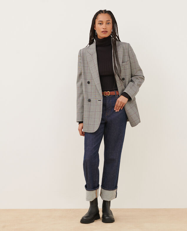 Chaqueta amplia de lana