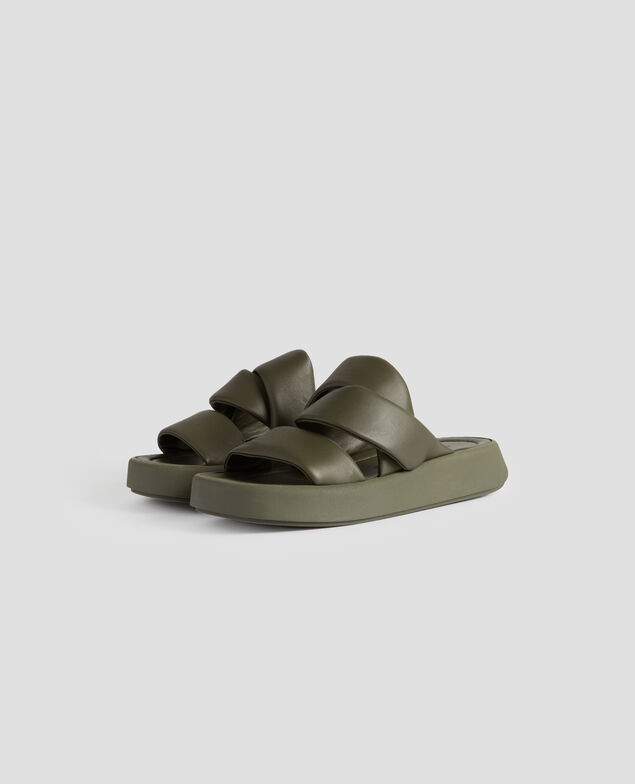 Sandalias de piel H331 kaki
