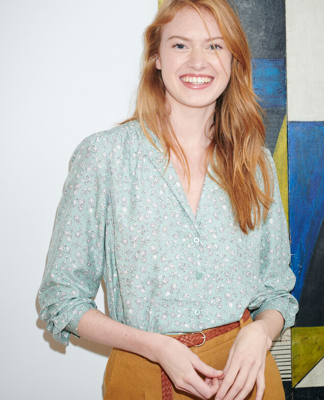 Camisa fluida 96 print green