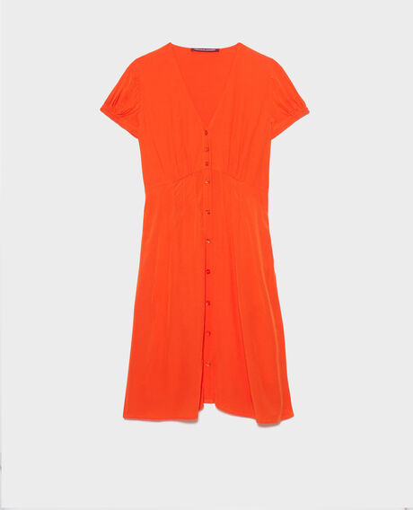 Vestido corto fluido 7020c 22 orange 2sdr810v02
