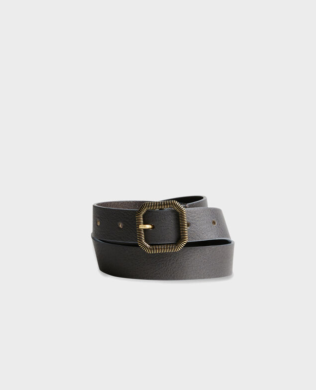 Cinturón fino de cuero 8879 58 darkgreen