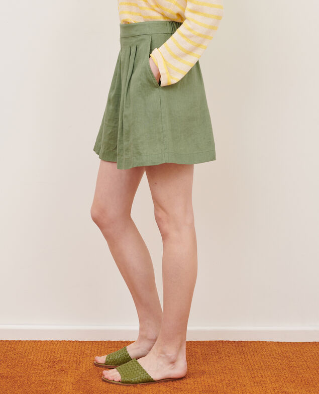 Short de lino 52 green