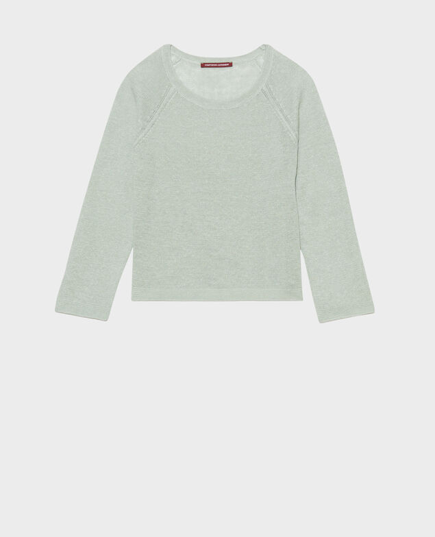 Jersey cuello redondo de lino 50 green