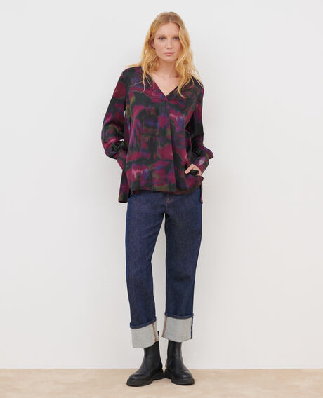 Blusa estampada fluida