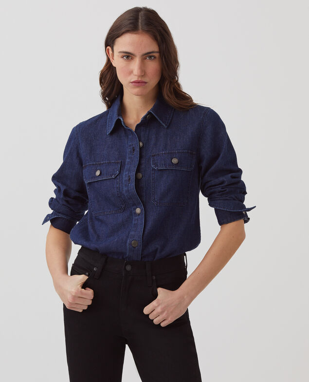 Camisa en denim de algodón H680 rinse