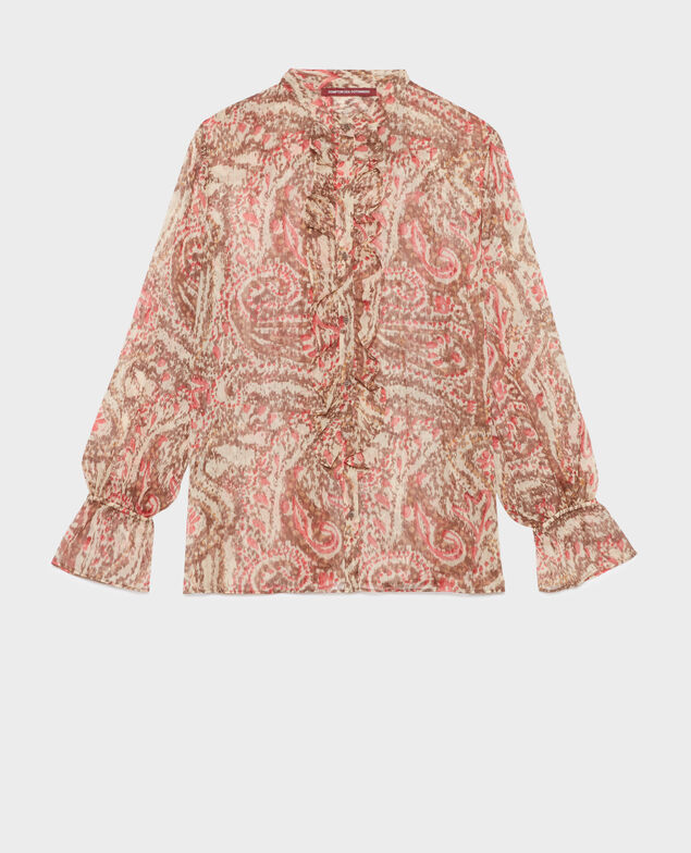 Blusa de manga larga de paño