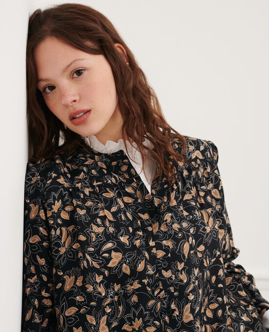 Camisa estampada 8910 34 BROWN PRINT