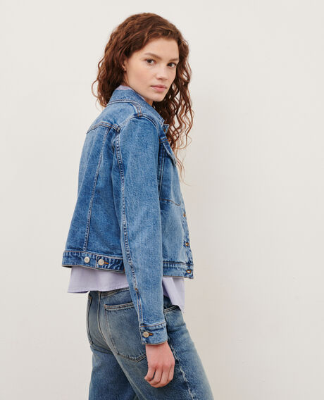 Chaqueta vaquera corta 0642 vintage wash denim 3sjd264c64