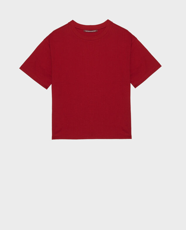  Camiseta oversize de algodón manga corta  Royale red