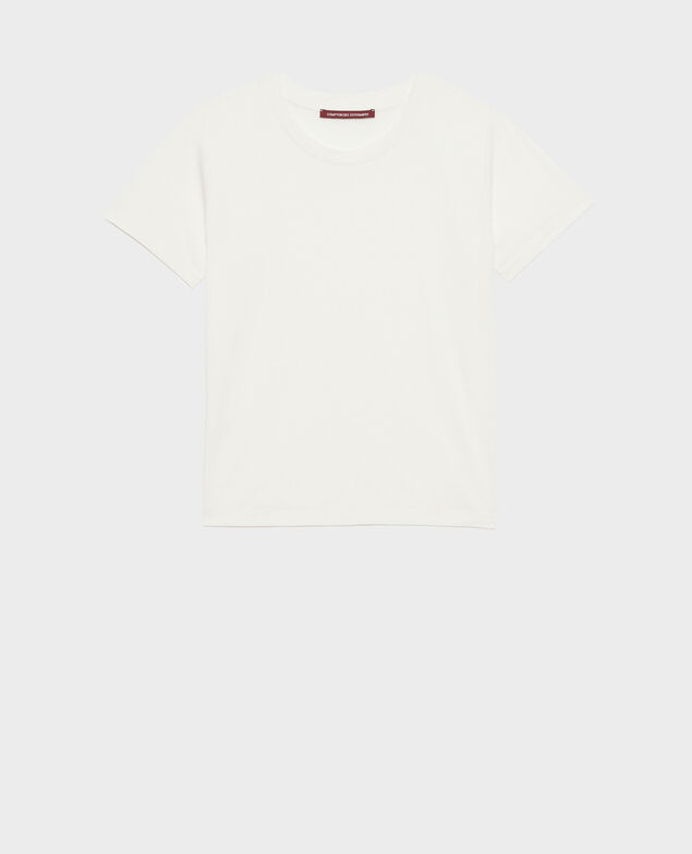 Camiseta fluida con cuello redondo Cloud dancer Pirous