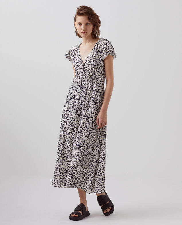 LUDIVINE - Vestido estampado fluido H000 petal blue