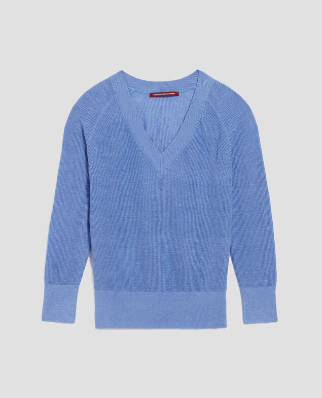 Jersey de lino con cuello de pico H605 savoie
