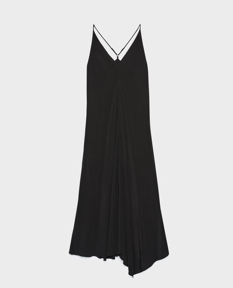 Vestido asimétrico fluido 0093 black 3sdr294v02