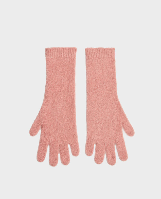 Guantes de alpaca mezclada A110 pink knit 3wgl010