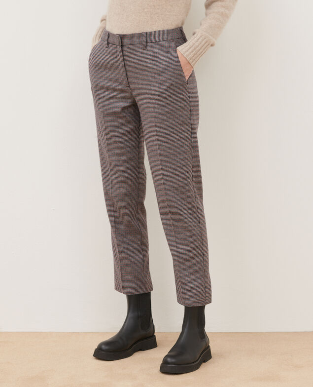 MARGUERITE - Pantalón cigarette 8894 03 gray check