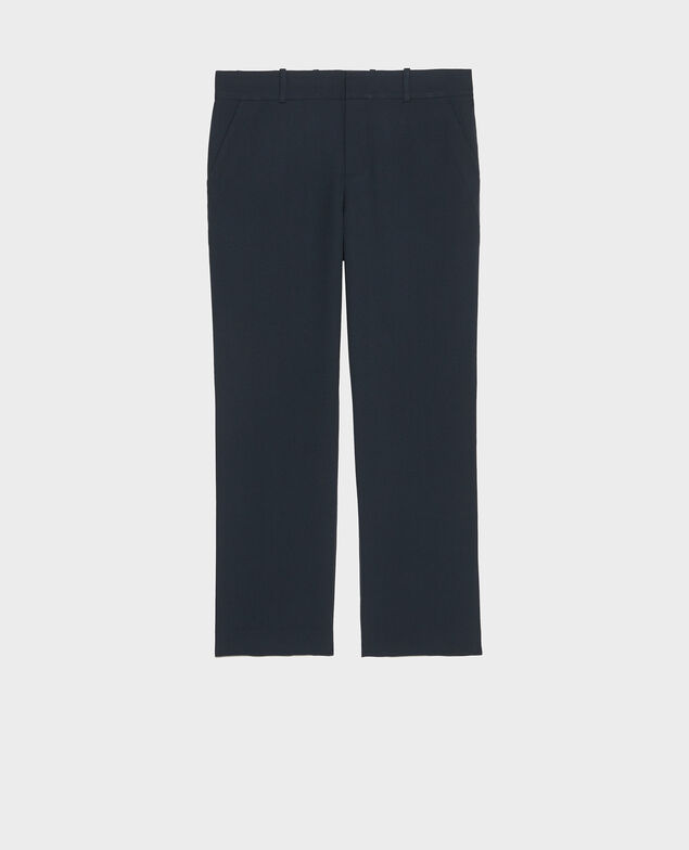 Pantalón masculino de lana lisa Dark navy