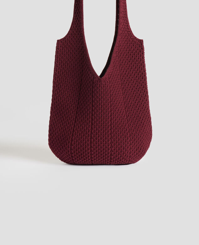 Bolso tote en crochet de algodón J380 decadent chocolate