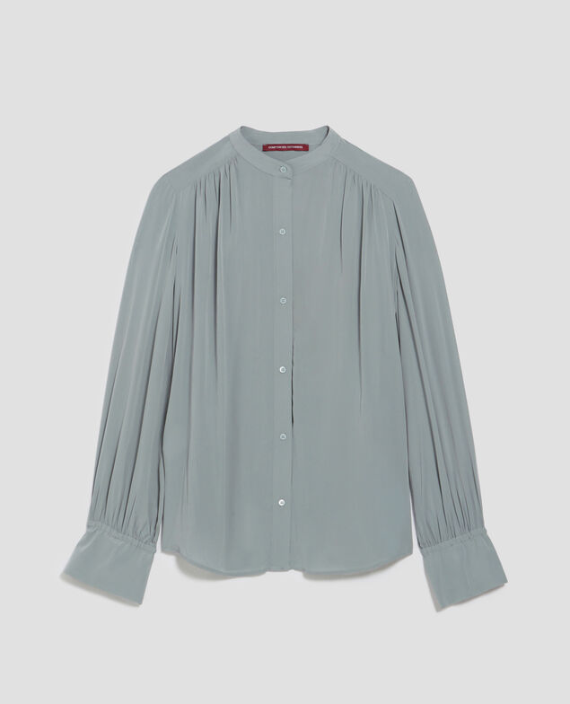 Camisa fluida de manga larga J620 slate blue