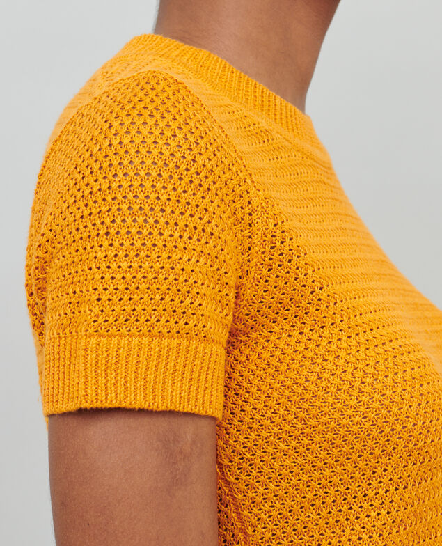 Jersey de lino con manga corta 23 orange