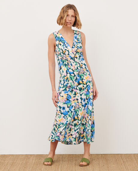 Vestido largo fluido A610  eden blue 3sdr273v02