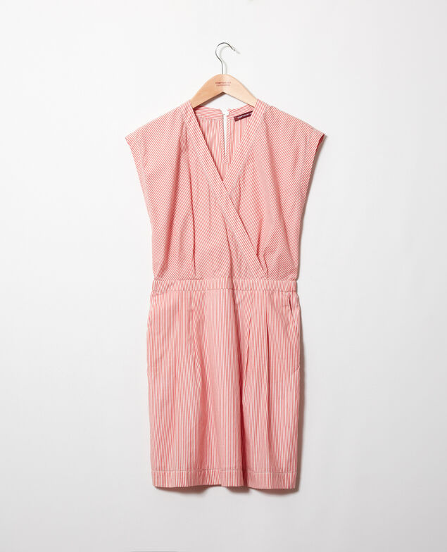 Vestido con escote cruzado de algodón Ss molten lava