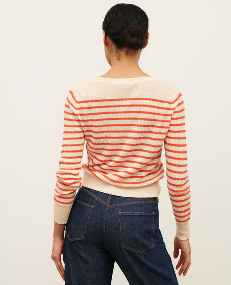 Jersey de rayas de lino 0240 tiger lily stripes 3sju271l01