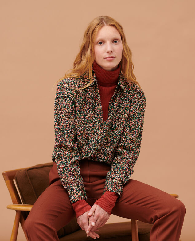 SIBYLLE - Camisa de seda 8859 24 orange print