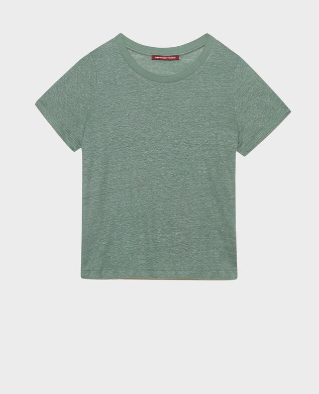 AMANDINE - Camiseta con cuello redondo de lino