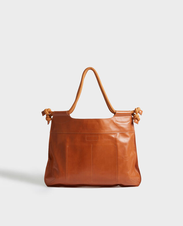 Shopper de cuero Camel