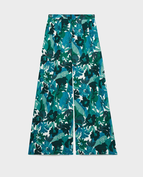 YVONNE - Pantalón amplio de algodón 0522 palmeraie green 3spa290c10
