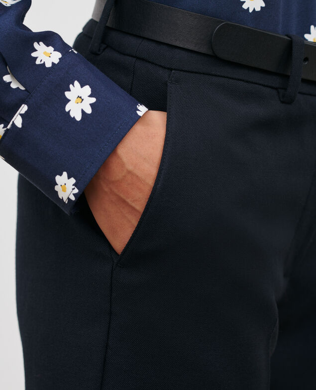 MARGUERITE - Pantalón cigarette Black beauty Noko