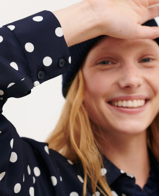 SIBYLLE - Camisa de seda 8855 69 navy dots
