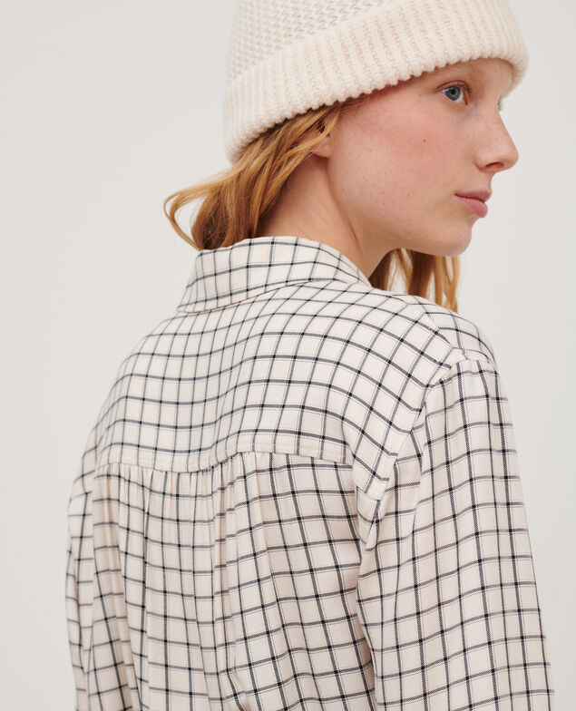 Camisa fluida de cuadros 8868 30 natural check