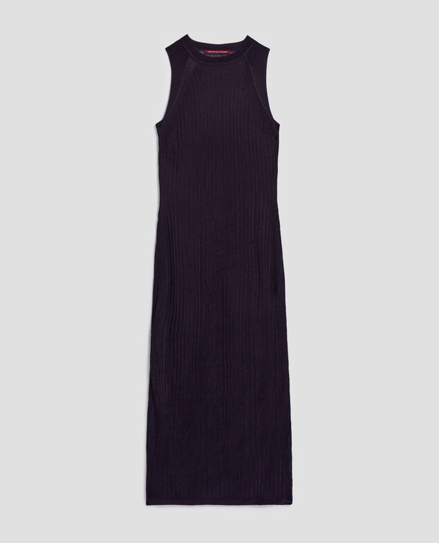 Vestido largo de canalé H695 night sky