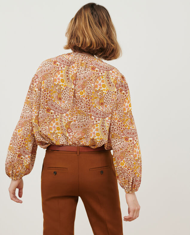 Blusa estampada fluida