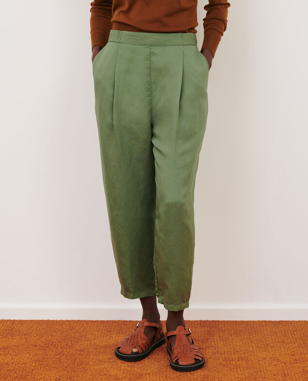 JOSÉPHINE - Pantalón jogger de lino mezclado 7079 52_green