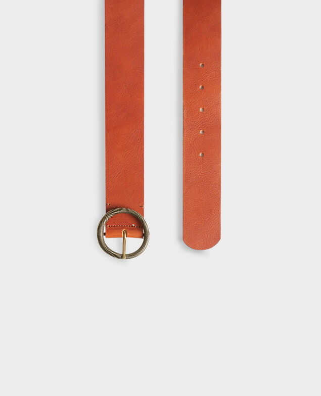 Cinturón ancho de cuero 9902 29 dark orange