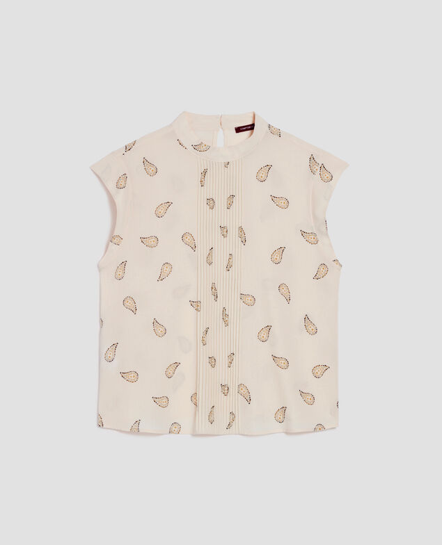 Blusa fluida sin mangas J492 ma paisley gold