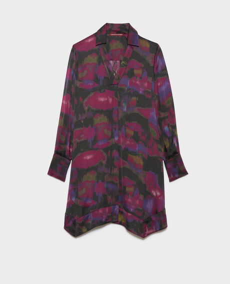 Vestido estampado fluido