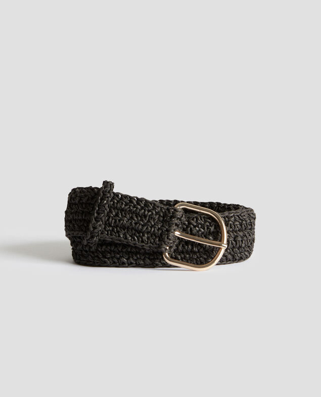 Cinturón fino trenzado 8853 09 black