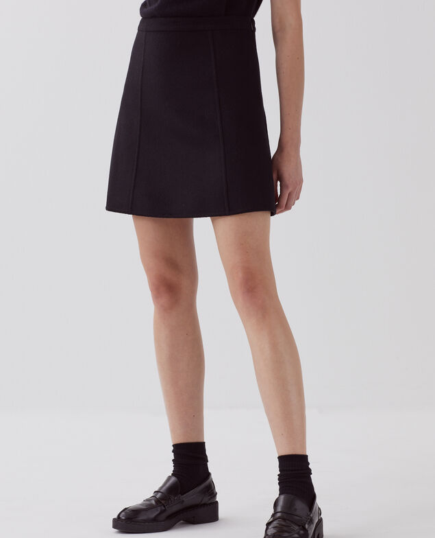 Falda corta de doble cara H091 black beauty